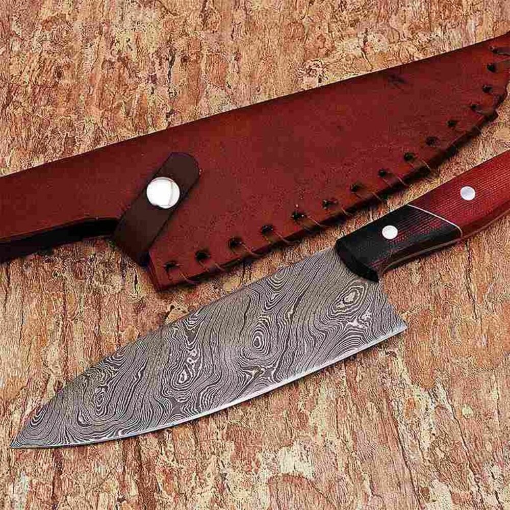 Damascus Handmade Kitchen knife Twist Pattern Chef Steel Knives Kitchen Set NEW